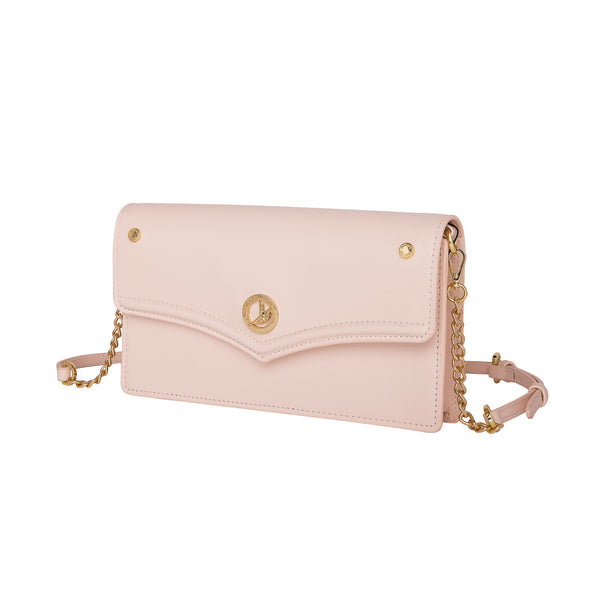 The Spirit of Mulan Crossbody Bag Pink Side View | Shen Yun Collection 