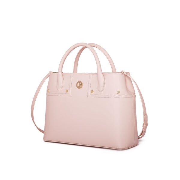 The Spirit of Mulan Small Tote Pink Side View | Shen Yun Collection 