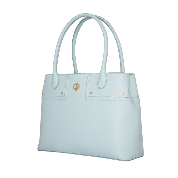 The Spirit of Mulan Tote Bag Mint Side View | Shen Yun Collections 