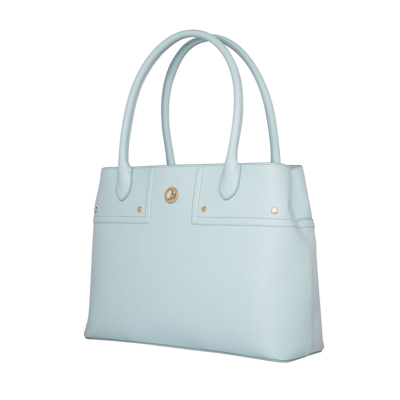 The Spirit of Mulan Tote Bag Mint Side View | Shen Yun Collections 