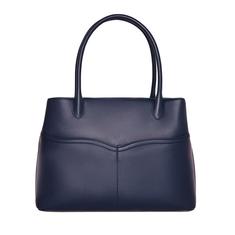 The Spirit of Mulan Tote Bag Navy Back View | Shen Yun Collections
