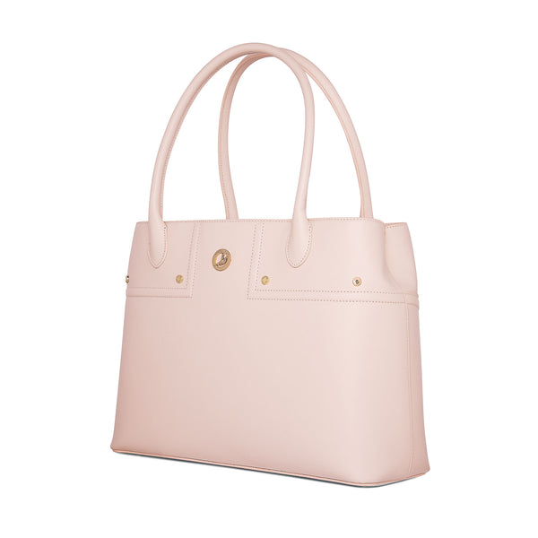 The Spirit of Mulan Tote Bag Pink Side View | Shen Yun Collections 