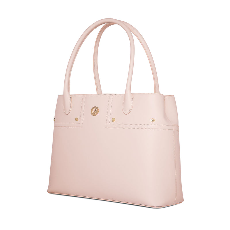 The Spirit of Mulan Tote Bag Pink Side View | Shen Yun Collections 