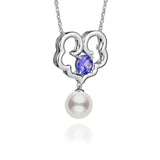 The Timeless Blessings Fine Jewelry Necklace with Tanzanite Side mage | Shen Yun Collections