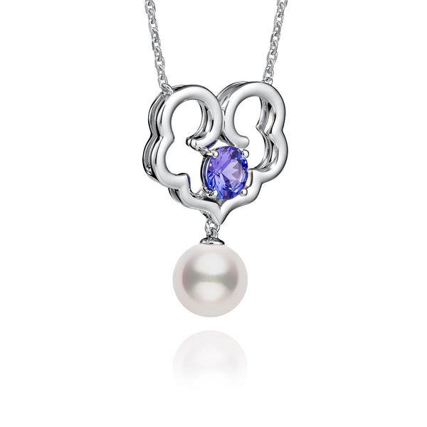 The Timeless Blessings Fine Jewelry Necklace with Tanzanite Side mage | Shen Yun Collections
