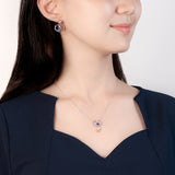 The Timeless Blessings Fine Jewelry Necklace with Tanzanite Model Image  | Shen Yun Collections
