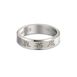 Zhen Shan Ren Timeless Beveled Ring 18kt White Gold 5mm Wide | Shen Yun Collections