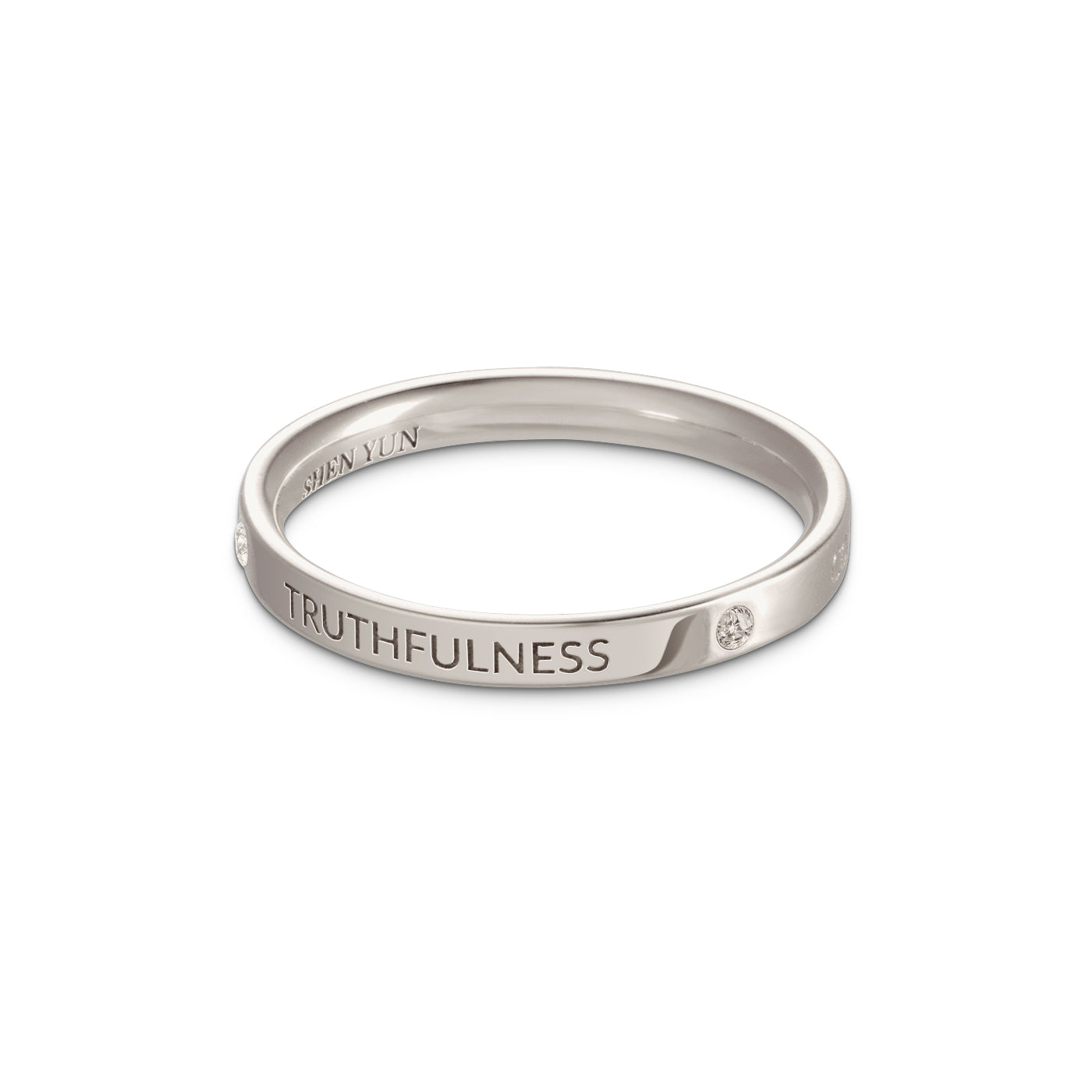 Zhen Shan Ren Timeless Bliss Ring 18kt White Gold 2.5mm Wide | Shen Yun Collections
