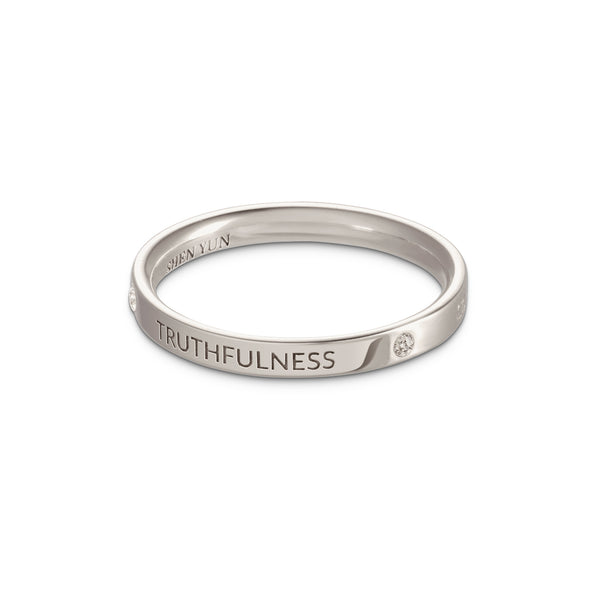 Zhen Shan Ren Timeless Bliss Ring 18kt White Gold 2.5mm Wide | Shen Yun Collections