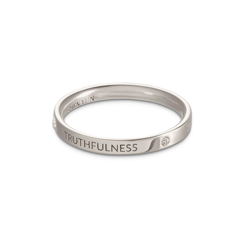 Zhen Shan Ren Timeless Bliss Ring 18kt White Gold 2.5mm Wide | Shen Yun Collections