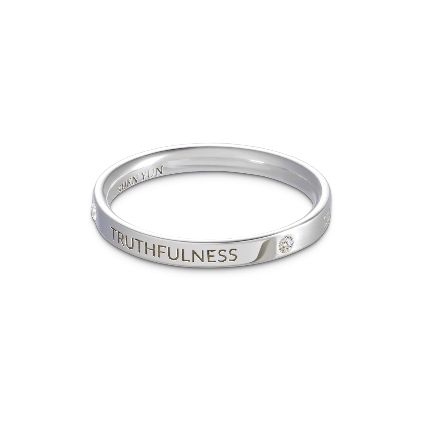 Zhen Shan Ren Timeless Bliss Ring Platinum 2.5mm Wide | Shen Yun Collections