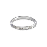 Zhen Shan Ren Timeless Bliss Ring Platinum 2.5mm Wide | Shen Yun Collections