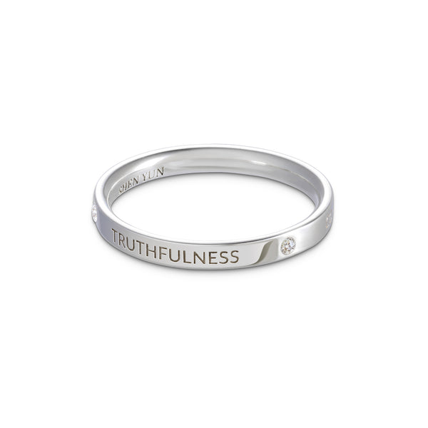 Zhen Shan Ren Timeless Bliss Ring Platinum 2.5mm Wide | Shen Yun Collections