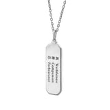 Zhen Shan Ren Wondrous Words Necklace Silver with Milgrain Back Image | Shen Yun Collections 